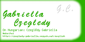 gabriella czegledy business card